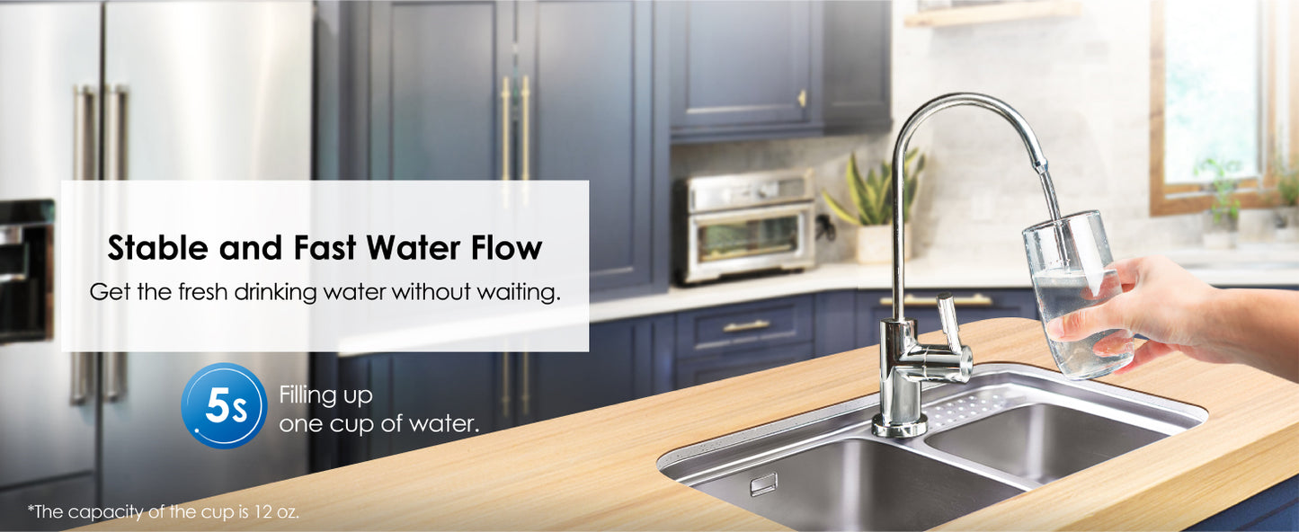Waterdrop Under Sink Water Filter System, Reduces PFAS, PFOA/PFOS, Lead, Chlorine, Bad Taste 8K Gallons