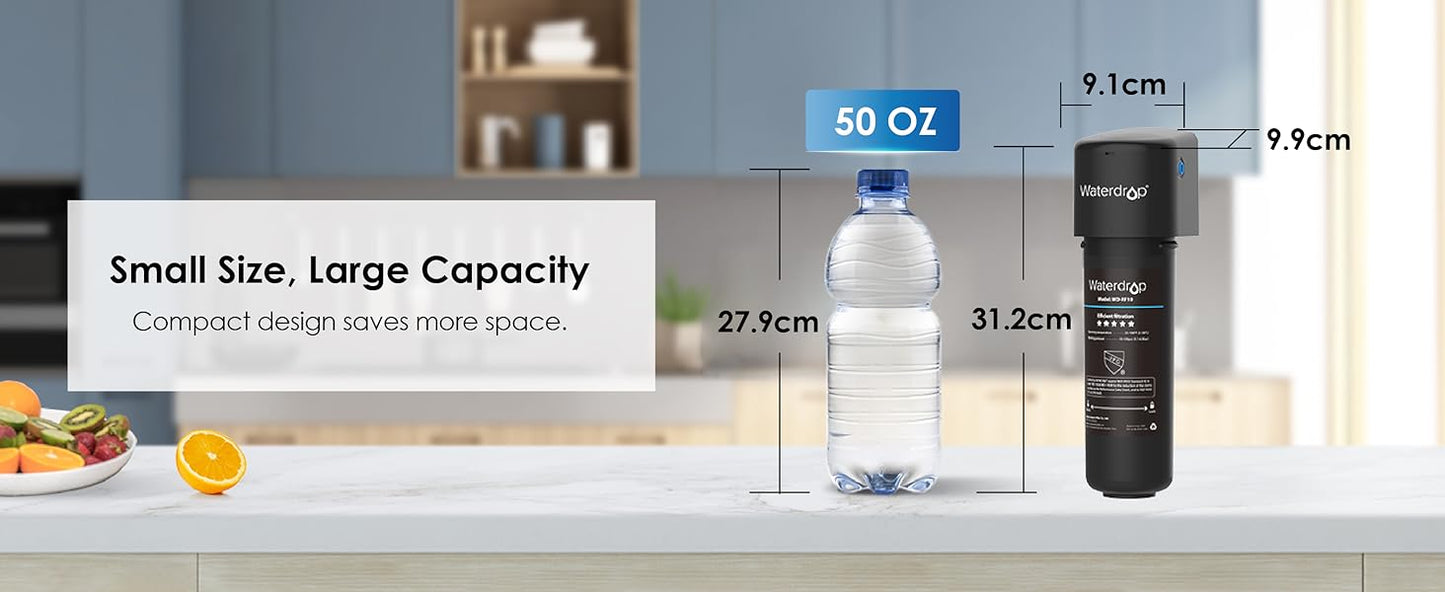 Waterdrop Under Sink Water Filter System, Reduces PFAS, PFOA/PFOS, Lead, Chlorine, Bad Taste 8K Gallons