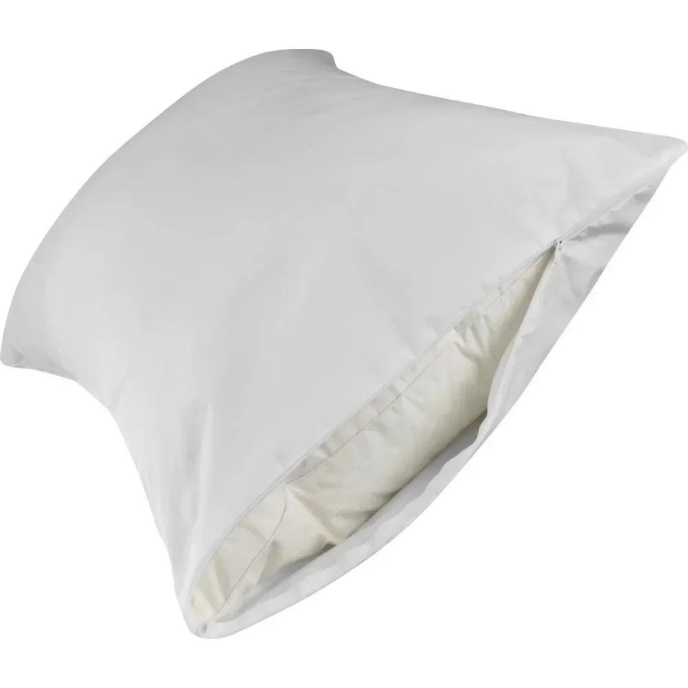 Waterproof and Anti-Allergen Zippered Pillow Protector, Standard/Queen