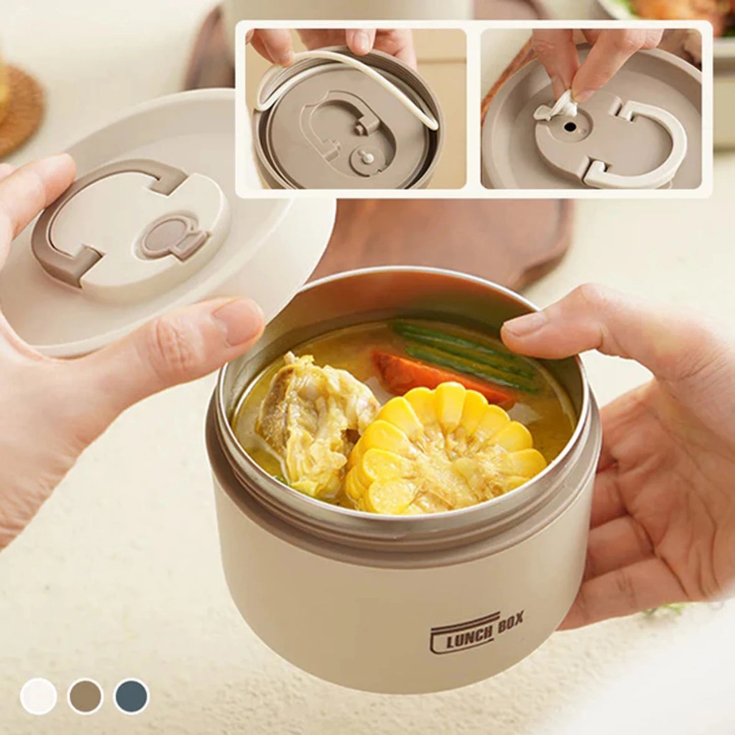 Thermal Lunch Box with Lid; Leakproof