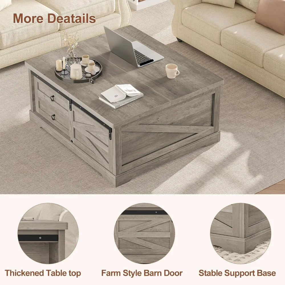 Lift Top Coffee Table with Storage,