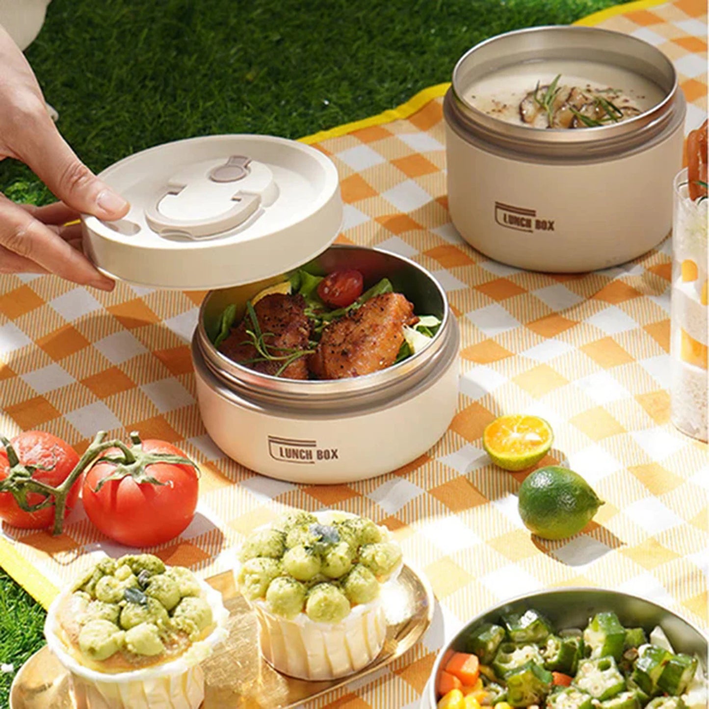 Thermal Lunch Box with Lid; Leakproof
