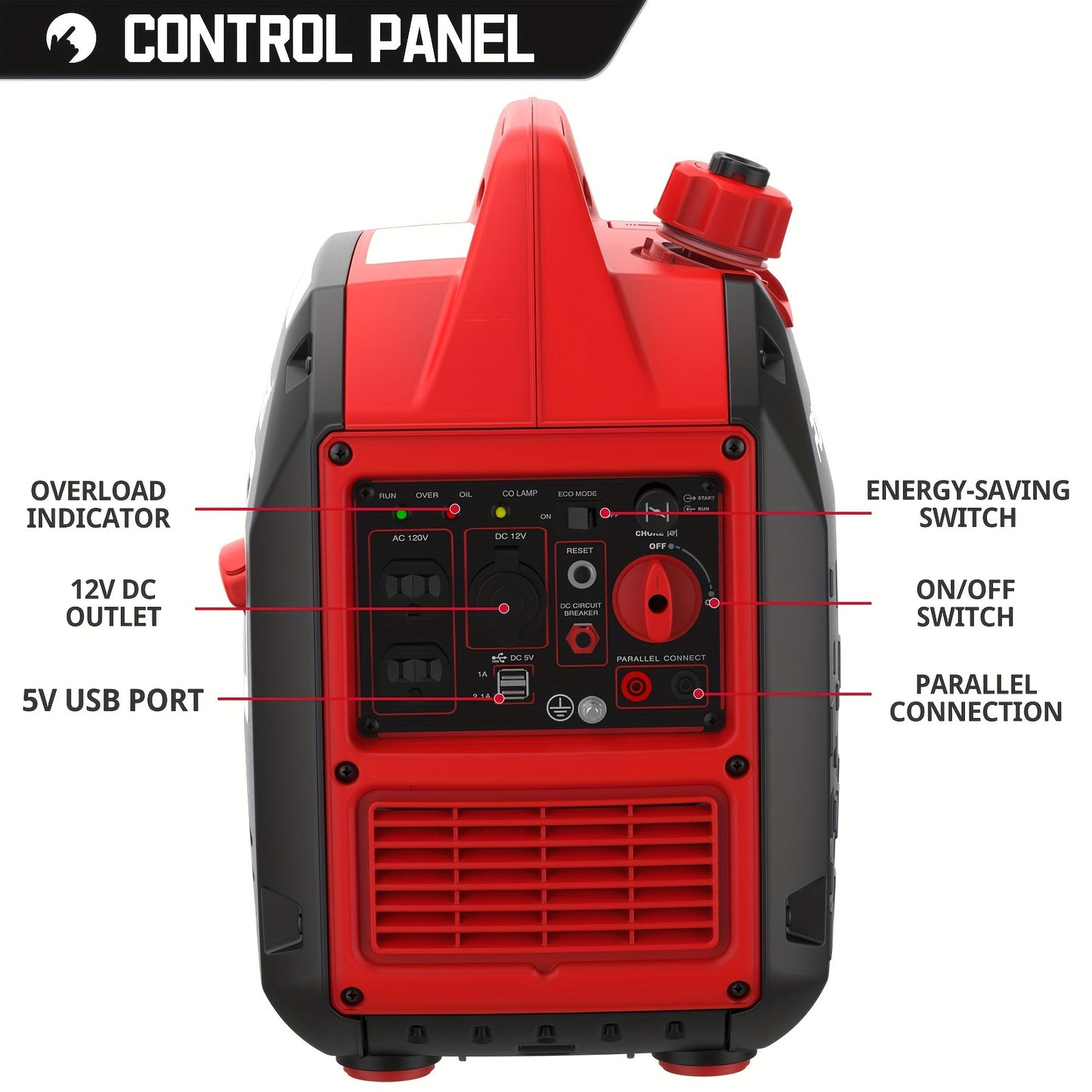2500-Watt Portable Inverter Generator Gasoline