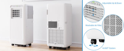8000 Btu Portable Air Conditioners, 3-in-1 Portable AC, Dehumidifier, and Fan Mode, AC Unit with 24H Timer & Remote Control