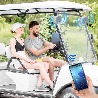 4'' 100W Heavy Duty Waterproof Boat Marine Bluetooth Speakers Surface Mounted