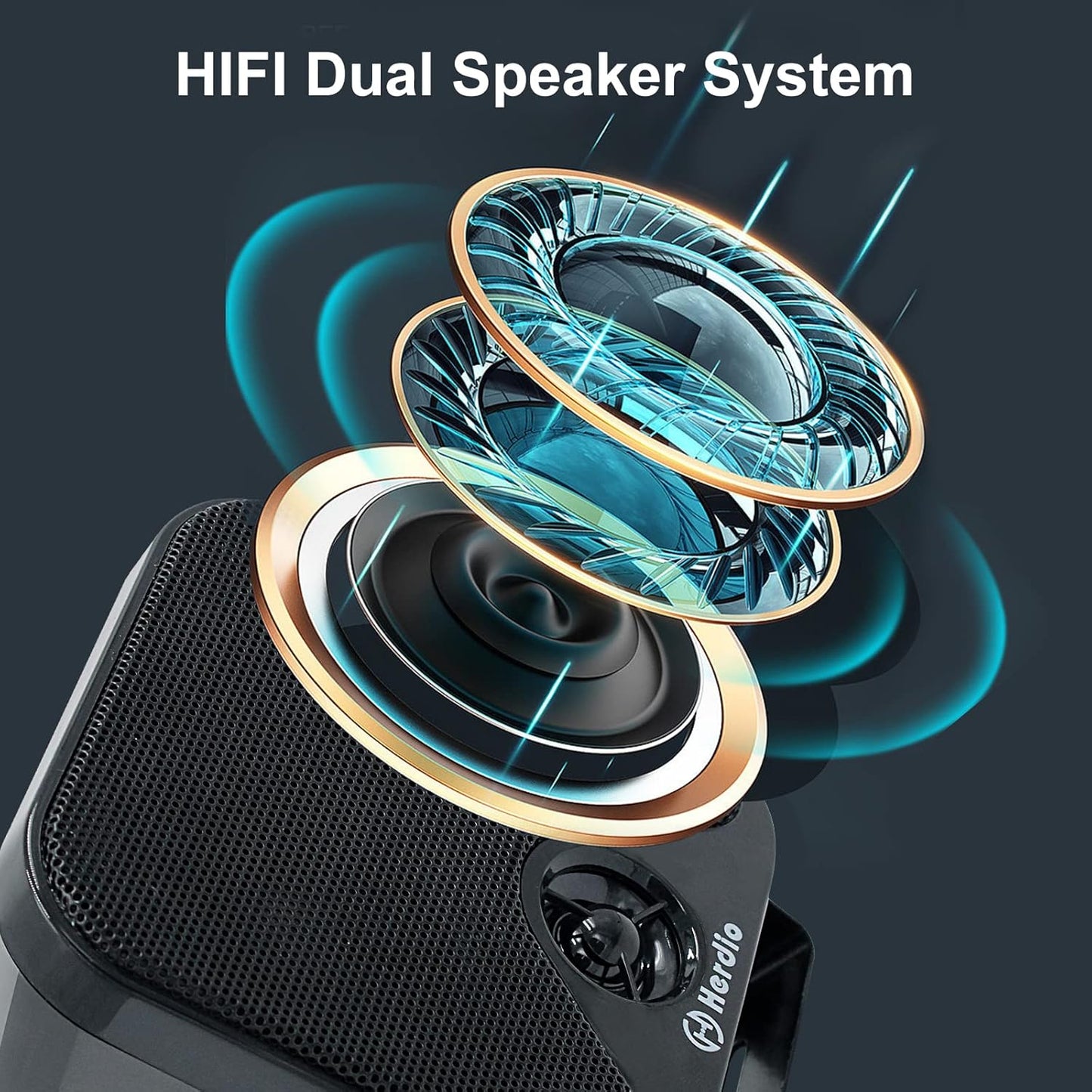 4'' 100W Heavy Duty Waterproof Boat Marine Bluetooth Speakers Surface Mounted