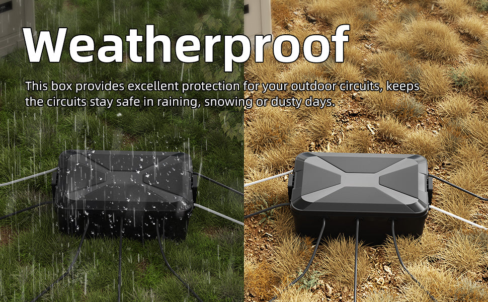 Outdoor Electrical Box 13x8x5 Extension Cord Cover Waterproof