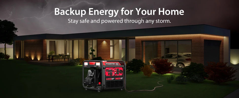 4400W Portable Generator with Inverter 30A Outlet, Gas Powered, Lightweight & Quiet for Home Use