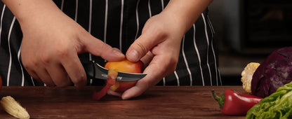 Kitchen Knife Set with Built-in Sharpener 15 Pieces Stainless Steel