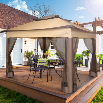 12x12 Pop up Gazebo with Mosquito Netting and Carry Bag,
