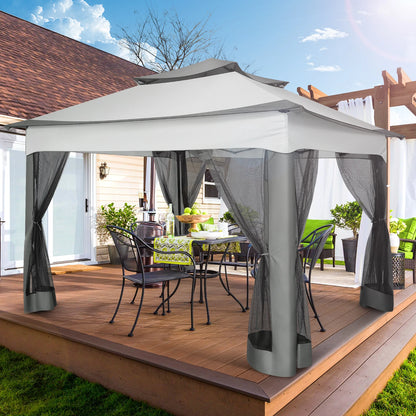 12x12 Pop up Gazebo with Mosquito Netting and Carry Bag,
