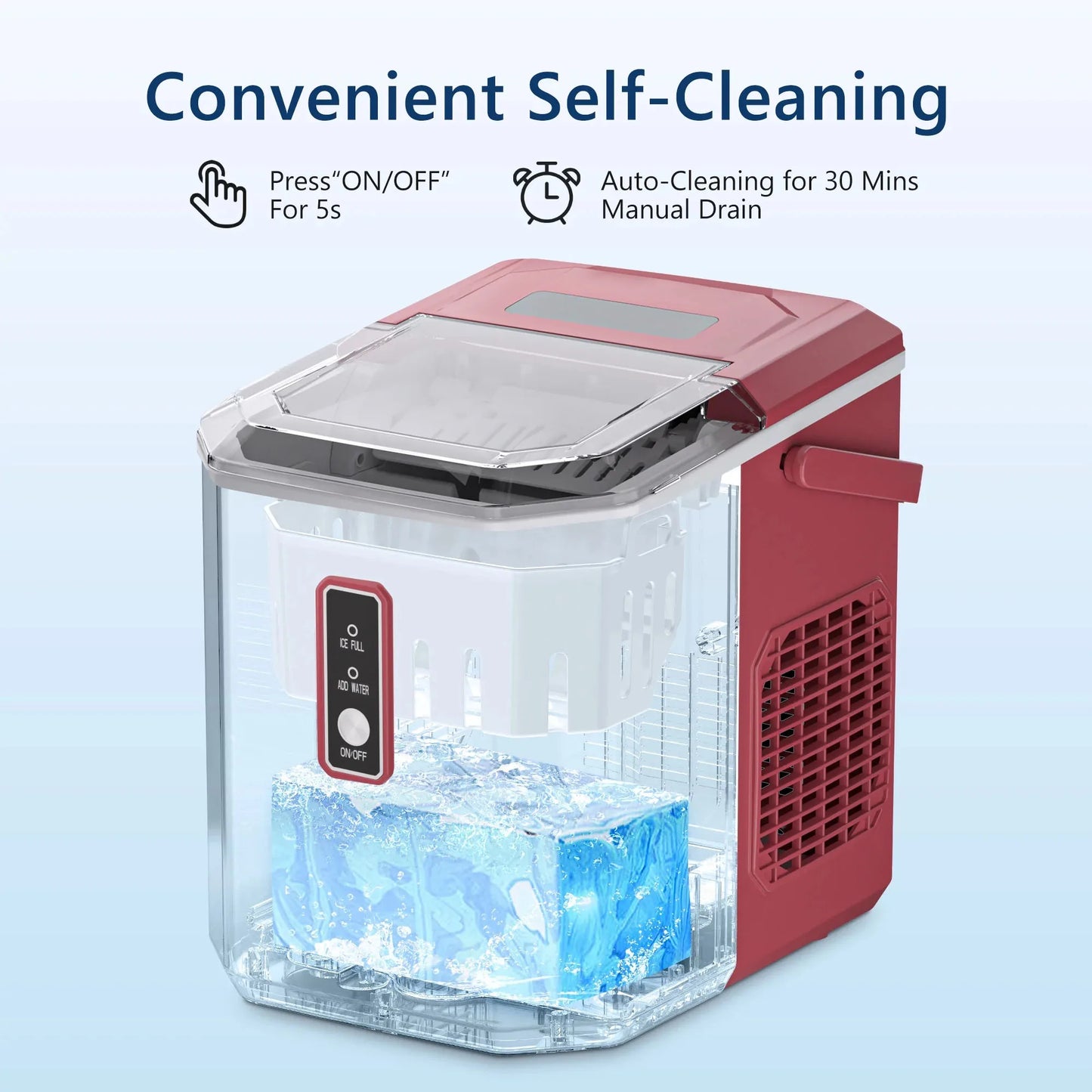 Portable Countertop Ice Maker, 26.5 lbs/24H