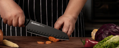 Kitchen Knife Set with Built-in Sharpener 15 Pieces Stainless Steel