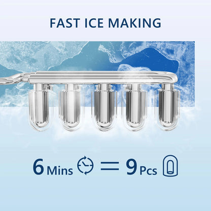 Portable Countertop Ice Maker, 26.5 lbs/24H