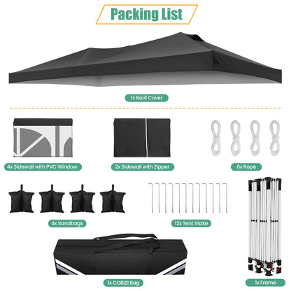 10x20ft Canopy Tent with Quick-Lock System, Commercial Grade