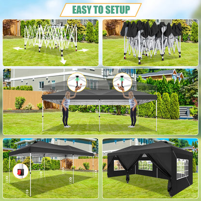 10x20ft Canopy Tent with Quick-Lock System, Commercial Grade