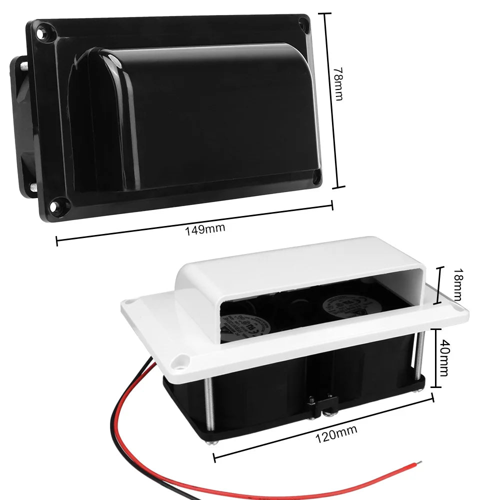 12V 25W Exhaust Fan Ventilation  Horse Trailer; Motorhome; Marine