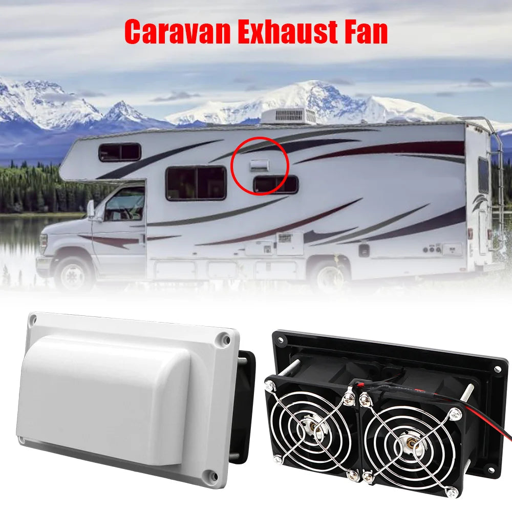 12V 25W Exhaust Fan Ventilation  Horse Trailer; Motorhome; Marine