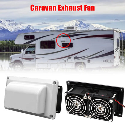 12V 25W Exhaust Fan Ventilation  Horse Trailer; Motorhome; Marine
