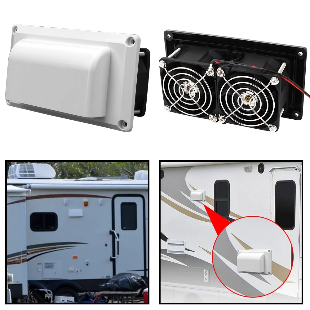 12V 25W Exhaust Fan Ventilation  Horse Trailer; Motorhome; Marine