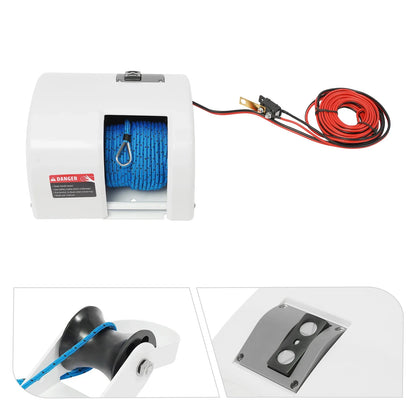 Boat Electric Anchor Winch,12V Waterproof Windlass with Remote Control,Premium for 25lbs Boat Anchor
