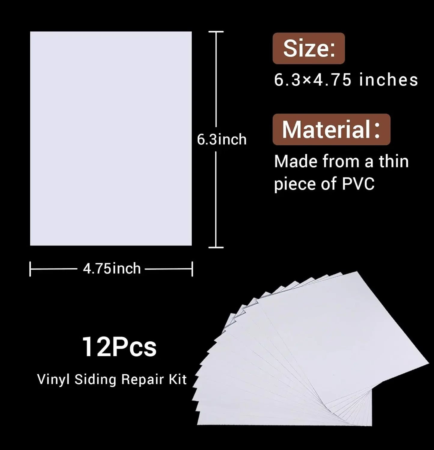 Vinyl Siding Repair Kit, -Patch Self-Adhesive Tape Mobile Home Skirting House Fence