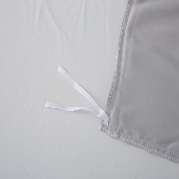 3 Pieces Solid Color Bedding Set with 1 Duvet Cover and 2 Pillow Shams, Comforter Not Included (Queen Size, Light Grey)