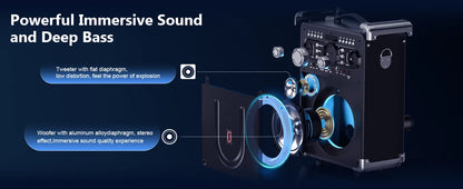 Karaoke Speaker for Outdoor Activities, Parties