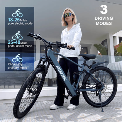 E bike 750W Adults Electric Bike 36V468Wh 26/24 Inch Tires Electric Bicycle 21-Speed City E Bikes Mountain e bikes
