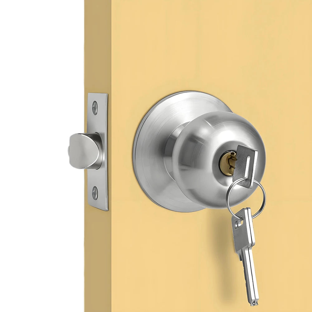 Keyed Entry Door Knob Stainless Steel Interior and Exterior