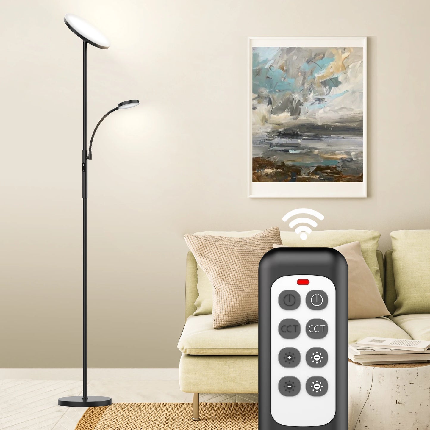 Beautiful LED Floor Lamp with Remote Control