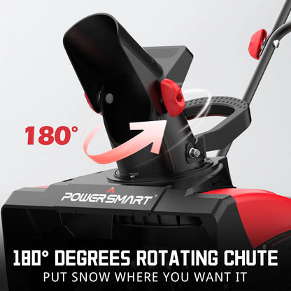 18" 15A Electric Snow Blower, Single Stage Snow Thrower with Steel Auger, 30FT Throwing Distance, Lightweight & Foldable Design