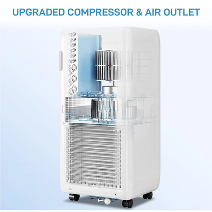 10000 Btu Portable Air Conditioner 4-in-1 Portable AC Unit Cool up to 450 sq.ft with Remote Control Window Exhaust Kit 24H Timer