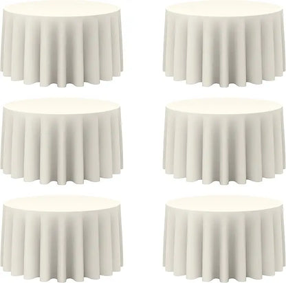 6 Pack Round Tablecloths 120 Inch - Circle, Washable