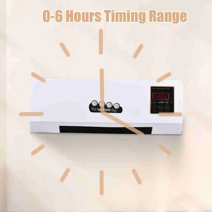 Fan and Heating Space Heater ; Wall Mount ; Timing Digital Display;
