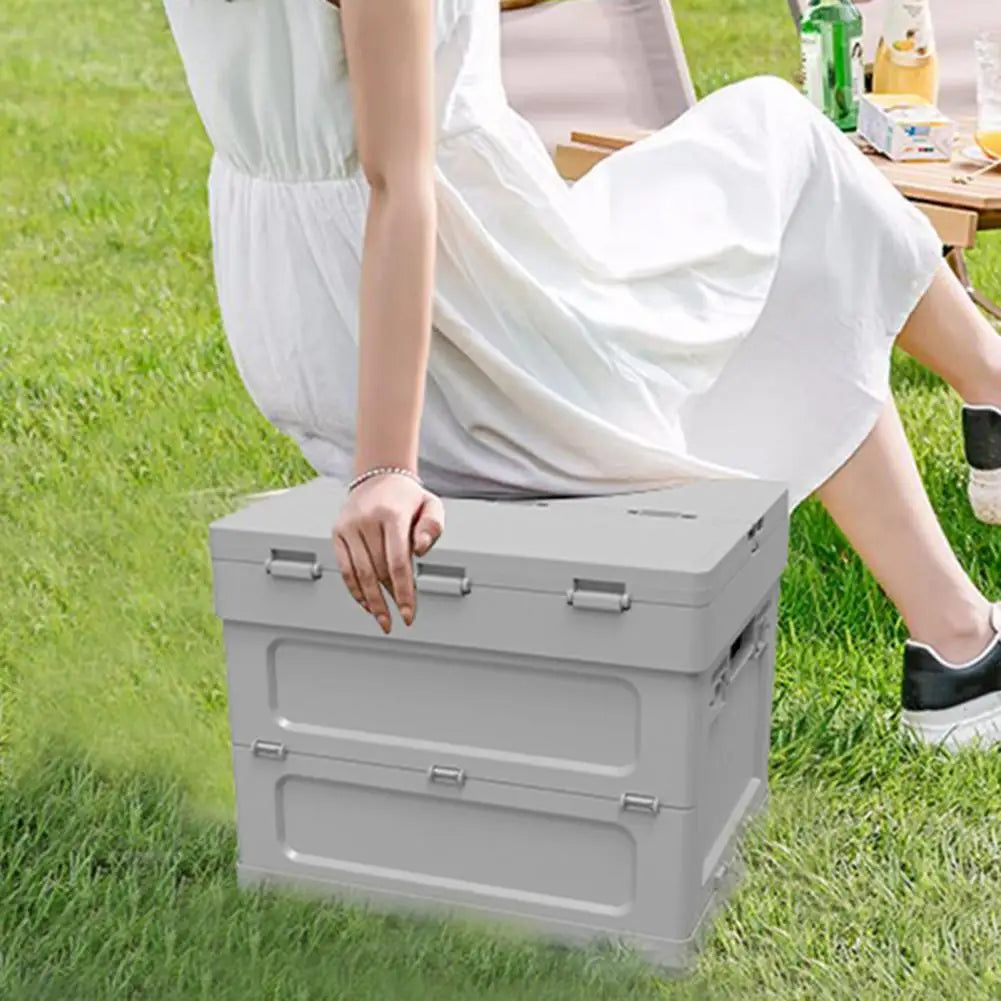 Folding Table with Storage Portable Folding Table with Storage Capacity for Camping