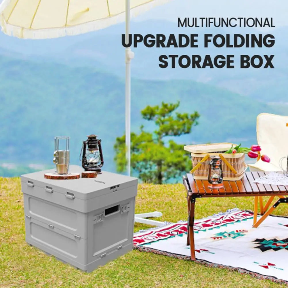 Folding Table with Storage Portable Folding Table with Storage Capacity for Camping