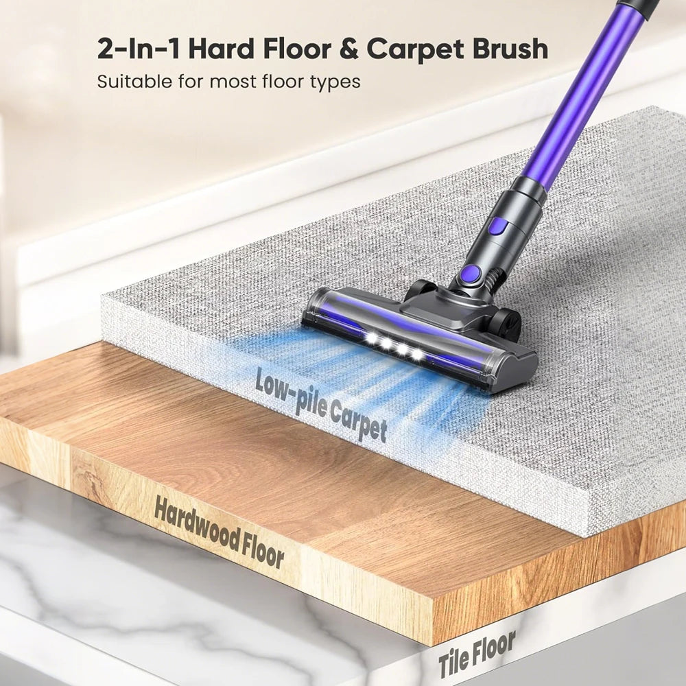 N12 Cordless Vacuum Cleaner 200W Motor Ultra Lightweight 6-In-1 Vacuum Up to 45Mins Runtime for Carpet Hard Floor