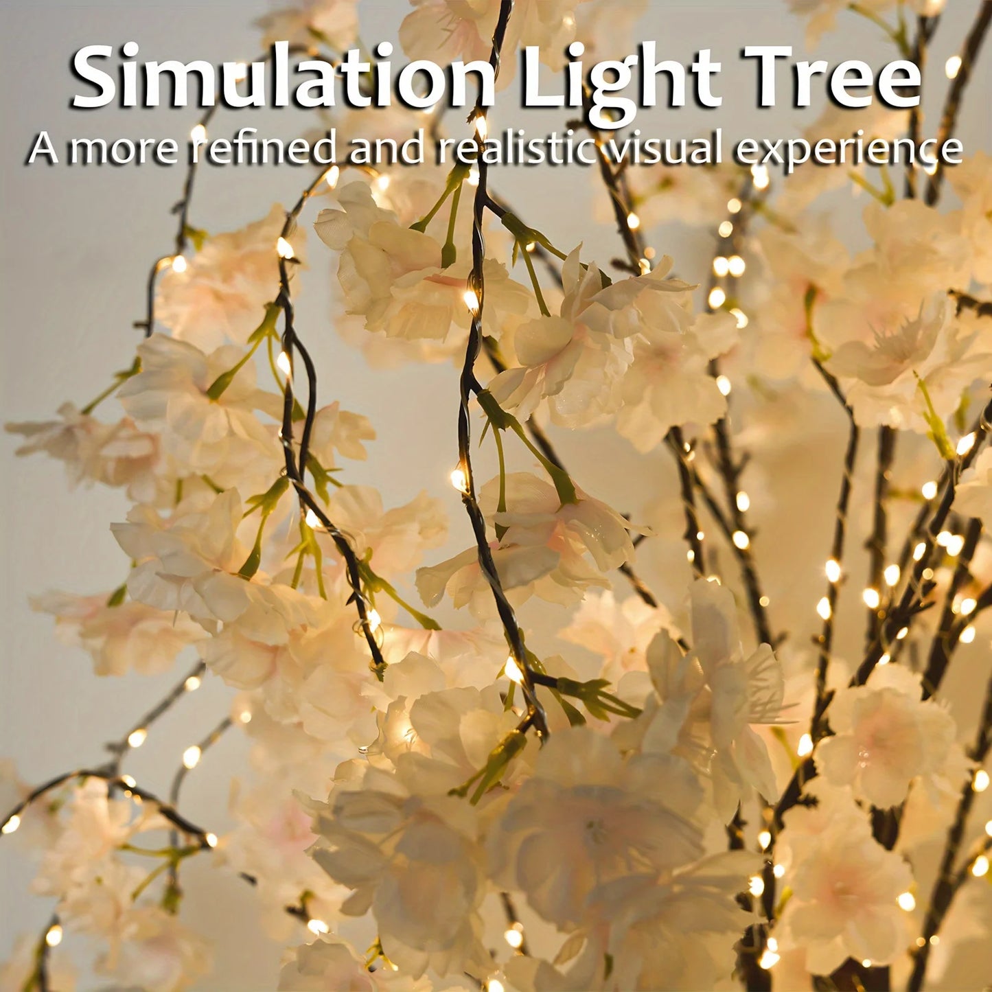 Darling Artificial Cherry Blossom Tree Light, 6ft Lighted Trees for Decoration Inside, 450 LED Lights Warm Light