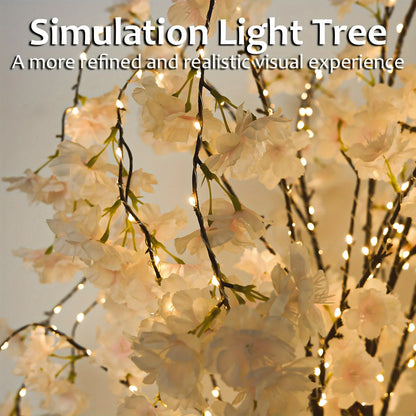 Darling Artificial Cherry Blossom Tree Light, 6ft Lighted Trees for Decoration Inside, 450 LED Lights Warm Light