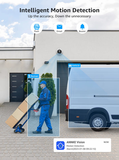 ANNKE C800 4K PoE Security Camera Outdoor IK10 8MP Smart Dual Light Built-in Mic  Apple or Google app