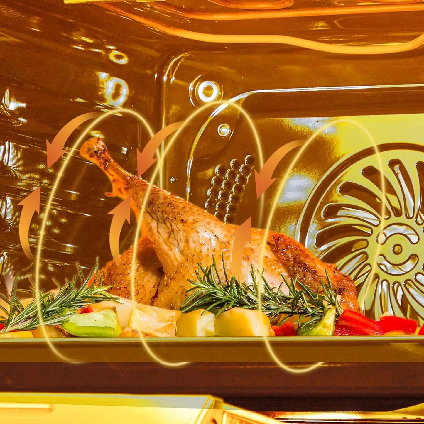 24" Built-in Electric Ovens with 70L Capacity 3000W Single Wall Oven with View Window 8 Cooking Functions 240V