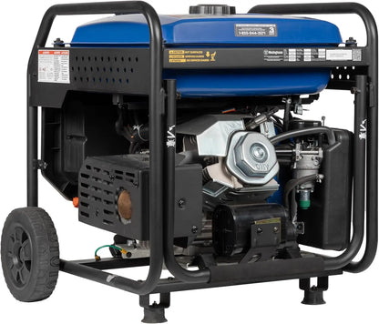 10000 Peak Watt Portable Open Frame Inverter Generator, Remote Electric Start with Auto Choke, Transfer Switch Ready