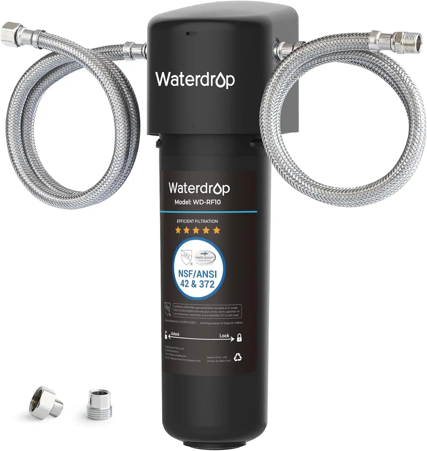 Waterdrop Under Sink Water Filter System, Reduces PFAS, PFOA/PFOS, Lead, Chlorine, Bad Taste 8K Gallons