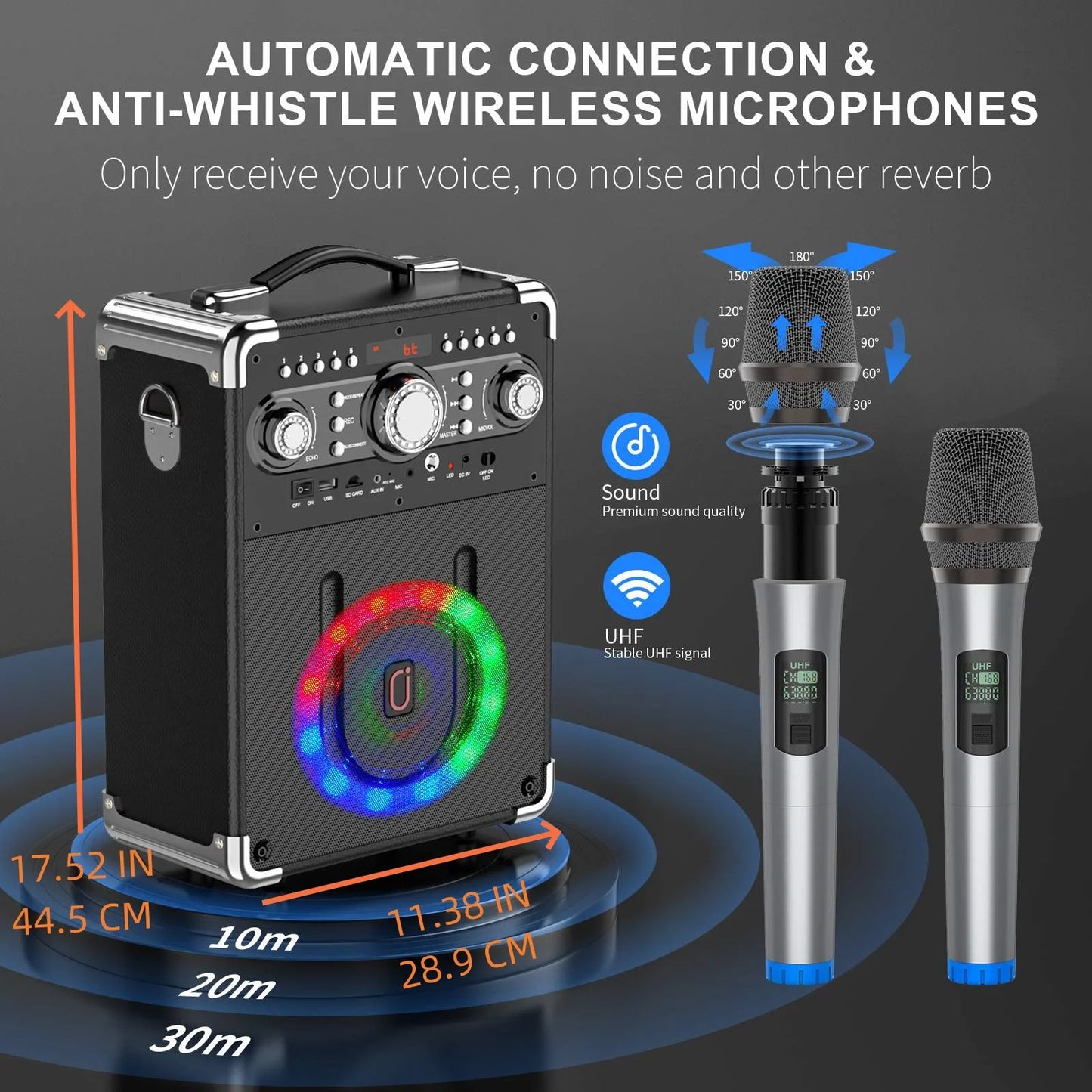 Karaoke Speaker for Outdoor Activities, Parties
