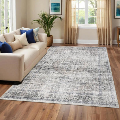 Washable Area Rug Stain-Resistant Throw Rug Indoor Carpet