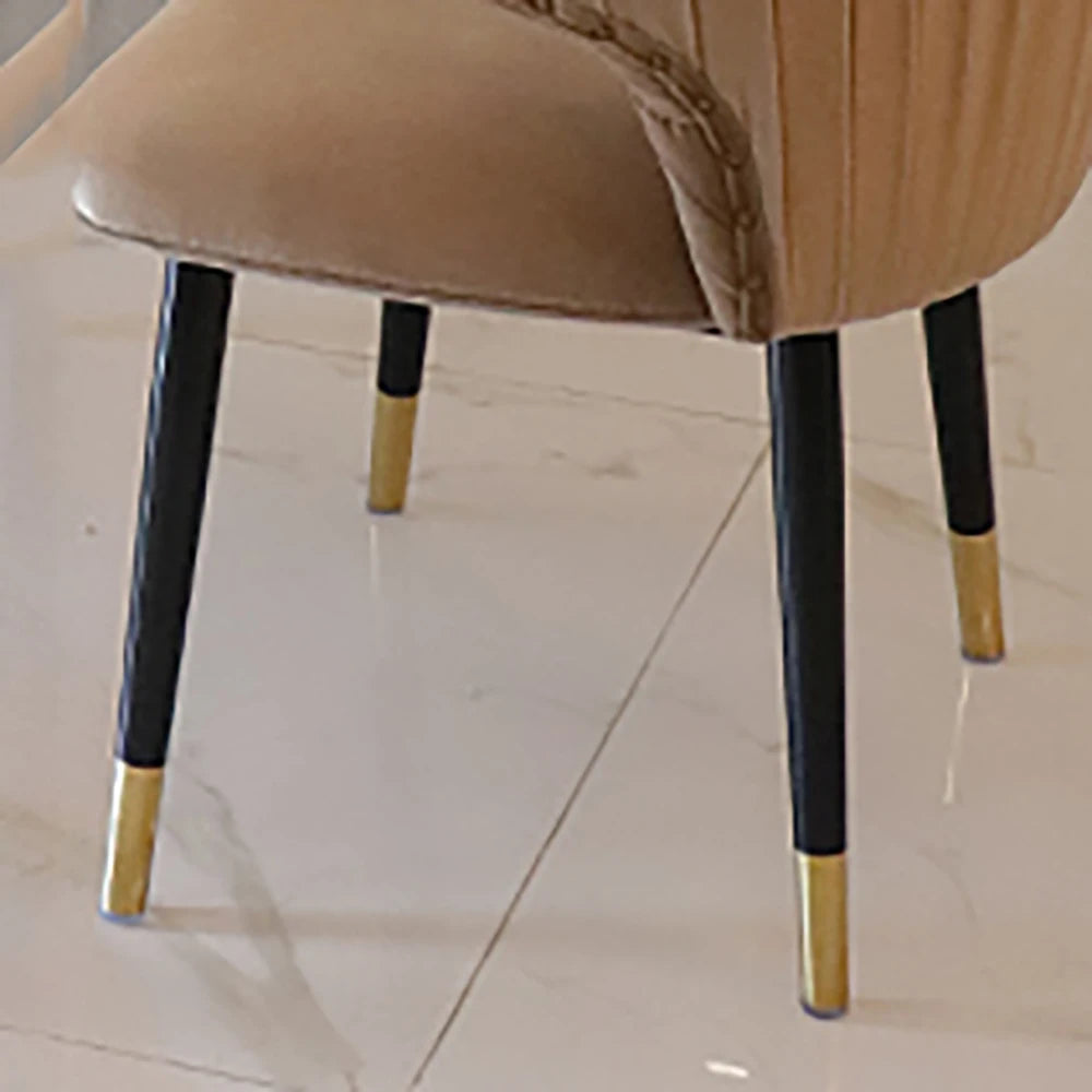 Set Of 2 Upholstered Wing Back Dining Chairs Living Room Designer Kitchen