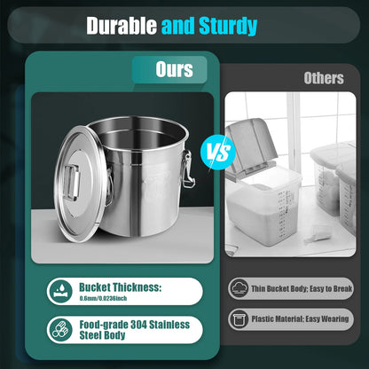 304 Stainless Steel Vacuum Sealed Cannister; Cooking or Storage