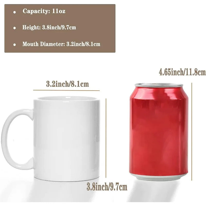 Mugs Blank White Ceramic Cups Bulk Mugs for Coffee Tea Set of 12