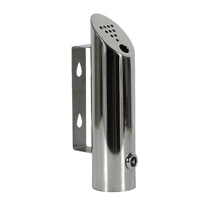 Wall Mounted Cylinder Cigarette Ash Bin Stainless Steel Outside Wall